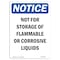 Signmission OSHA Notice Sign, 10" Height, Rigid Plastic, Not For Storage Of Flammable Or Sign, Portrait OS-NS-P-710-V-15182 - alternate 1